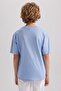 Boy - Crew Neck Printed Oversize T-Shirt A6414a823sm - 5