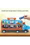 159 Cm Dinosaur Truck Launching Car Launching 6 Car Car Launcher Collapsible Racing Track Vehicle Launcher with Track - 4