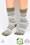 3 Pairs of Women's 100% Wool Thick Winter Warm Assorted Patterned Socks - 3