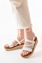 730-152 White Orthopedic Genuine Leather Wedge Women's Sandals - 3
