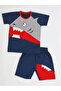 Navy Shark Boy's Shorts Set - 4