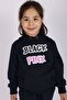 BLACK PINK PRINTED HOODED, Kangaroo Pocket, TO GIRL'S Tracksuit SET - 3