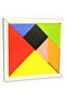 4-Piece Tangram Set, 7-Piece Educational Colorful Wooden Medium Size Tangram, Mind, Intelligence, Logic and Strategy Game - 6
