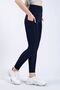 Spocket Women's Navy Blue Pocketed High Waist Leggings, Yoga Tights 25" - 4