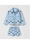 Girls & Baby Denim Jacket , skort Set with Miky Embellishments