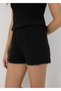 Black Embroidery Detailed Women's Summer Suit with Shorts - 6