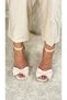 Beige Blunt Toe Bow and Ankle Strap Casual Evening Dress Shoes - 7065 - 4