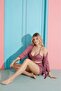 Pijamoni Mi̇lan Three-Piece Pjs Suit with Dressing Gown and Lace Shorts-7555-3 - 5