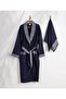 Limira 2-Piece Set Navy Blue Cotton 1 Bathrobe L-Xl 1 Dowry Towel 50X90 2236