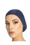 Lycra Cloth Swimmer Sea Pool Cap Navy Blue