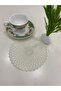 6 Pieces of Dream Tulle Corded Embroidered Coffee Side Presentation Napkin & Coaster