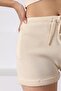 Women's Ecru Pocket Knitwear Shorts - 2