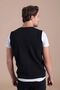 Men's Navy Blue Buttoned Cotton Knitwear Vest - 5