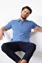A.avacı Polo Collar Zippered 100% Cotton Men's Knitwear T-shirt