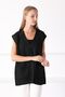 Women's Black V-Neck Wool Knitwear Vest - 5