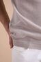 A.beige/nescafe Eyelet Patterned Crew Neck 100% Cotton Men's Knitwear T-shirt - 3