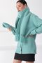 Women's Mint Green Lift Merino Wool Scarf Beanie Set - 3