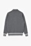 Anthracite Bomber Collar Cashmere Men's Knitwear Cardigan - 7