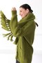 Women's Green Fiato Merino Wool Scarf Beanie Set