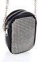 Black-Silver 17224 Women's Shoulder Strap Crossbody Bag - 5