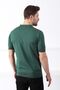 Green Polo Collar Zippered 100% Cotton Men's Knitwear T-shirt - 8