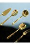 5 Pieces Stainless Steel Gold Colander, Ladle, Shovel, Fork, Spoon Serving Set - Dowry Box - 4