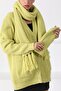 Women's Light Green Fleet Merino Wool Scarf Beanie Set - 3