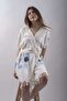 Hooded Pareo Belted Beachwear Peshtemal Seashell Patterned Beach Wear 1 Piece - 5