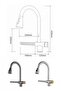 Kitchen Sink Faucet with Waterfall New Design Digital LED Fountain Anthracite Gray - 5