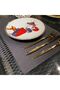 Rossa American Placemat Set of 4, Charcoal grey-Black Color, 30*45 cm - 8