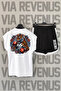 Tiger Boxing Back Printed Sleeveless Crew Neck White Sport T-shirt and Black Sport Shorts Set