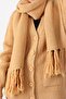 Women's Light Beige Honey Merino Wool Scarf Beanie Set - 2