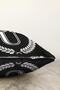 Double Sided Black and White Wreathed Letter U Special Design Digital Printed Raschel Pillow Throw Pillow Cover - 3