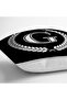 Black and White Wreathed Letter G Special Design Digital Printed Pillow Cushion Cover - 3