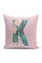 Pink Floor Tropical Leaf Letter K Special Design Digital Printed Pillow Throw Pillow Cover