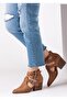 Bella Women's Special Design Buckle Adjustable Back Zipper Camel Color Summer Shoes - 7