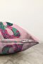 Double Sided Pink Floor Tropical Leaf Letter B Special Design Digital Printed Raschel Throw Pillow Cover - 3