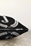 Double Sided Black and White Wreathed Letter J Special Design Digital Printed Raschel Pillow Throw Pillow Cover - 3