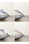 Set of 4 Double Sided White Background Pink & Blue Butterfly Designed Modern Raschel Knitted Throw Pillow Cover - 2