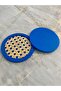 2-Piece Rattan Hazeran Coasters Alaçatı Blue (100% Natural Hazeri) M037 - 4