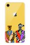 iPhone Xr Case Patterned Colored Design Silicone - Zebra Tiger Retro