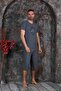 Men's Short Sleeve Capri Pants Pajamas Set New Season