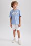 Boy - Crew Neck Printed Oversize T-Shirt A6414a823sm - 2