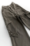 Eyelet Detailed Cargo Pocket Canvas Girl's Trousers - 2