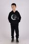 SPACE PRINT DETAILED BOY'S Tracksuit SET WITH HOODED KANGAROO POCKET - 5