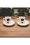 Coffee Cup Set with Atatürk Portrait, 2-Piece Turkish Coffee Cup Set, 4 Pieces with Atatürk Image