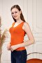 Women's Knitwear Ladder Collar Blouse - 4