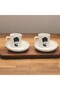 Coffee Cup Set with Atatürk Portrait, 2-Piece Turkish Coffee Cup Set, 4 Pieces with Atatürk Image - 4