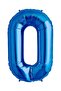 Number 0 Blue Foil Balloon 34 inches (76-82 cm)