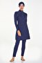 Lycra Full Covered Hijab Swimsuit Eslında 4544 Dark Navy Blue - 2